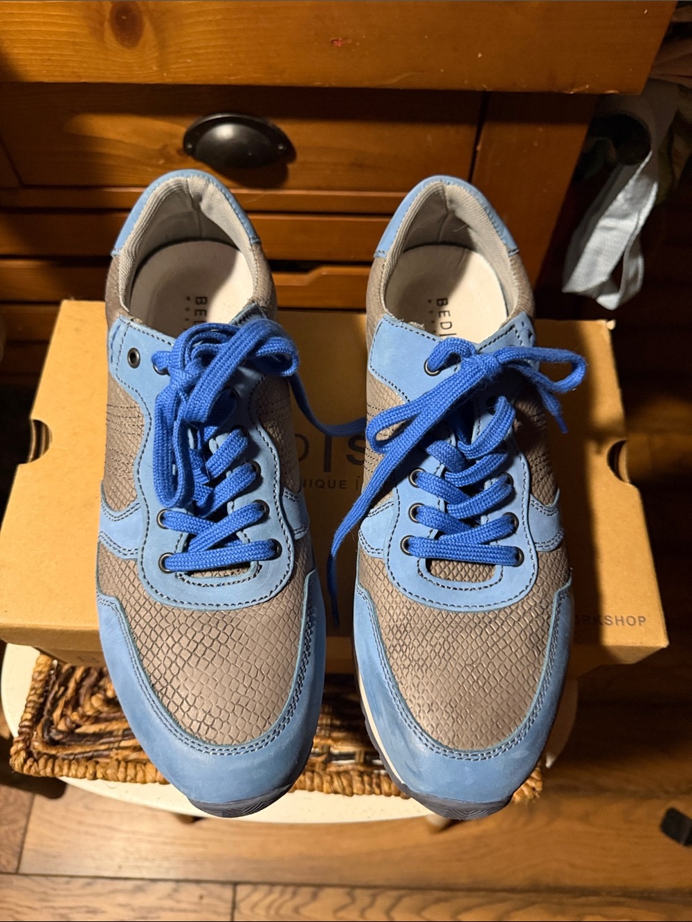 Men’s Lozano Leather-Suede Sneakers Sz 11 M